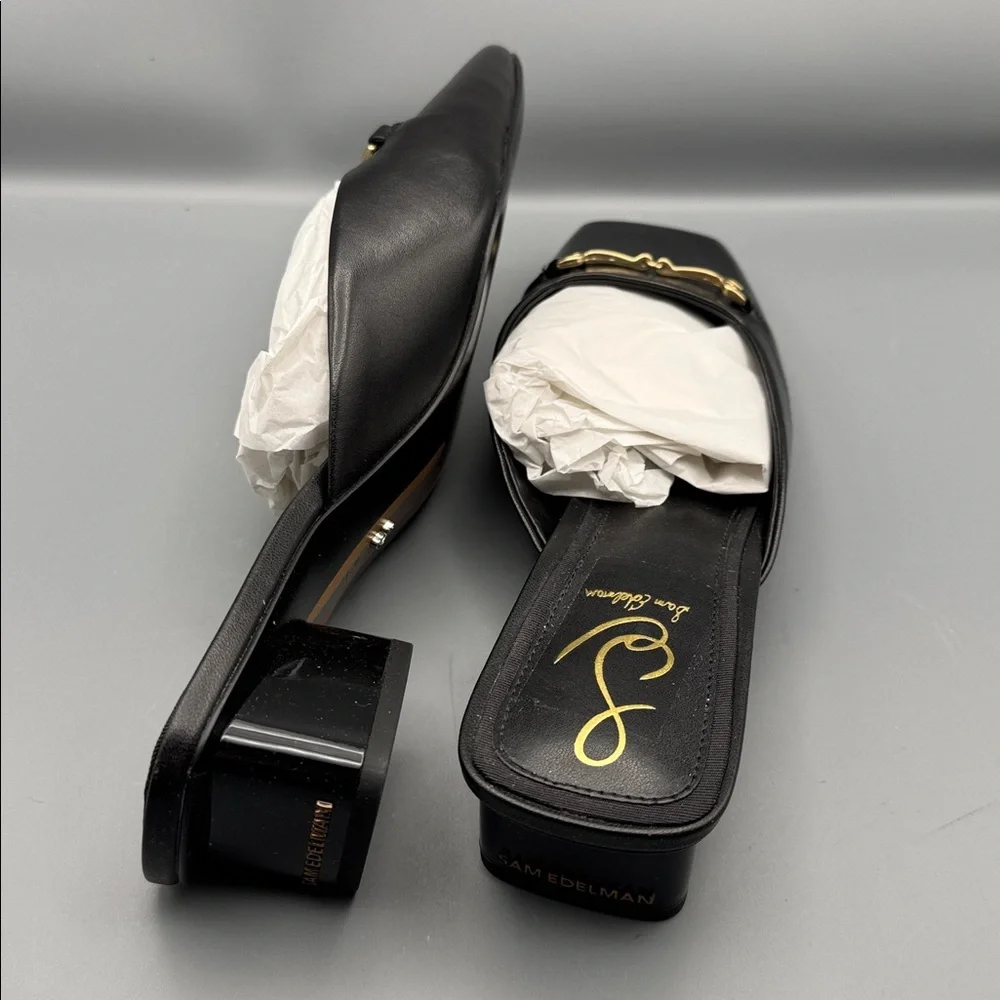 Sam Edelman Women's Ollie Black Leather Mules - Picture 4 of 4